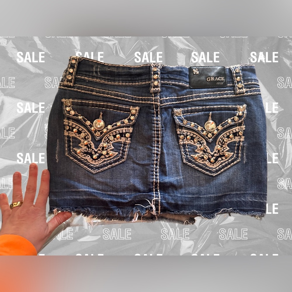 GRACE IN LA Jeans- Mini skirt (US M)